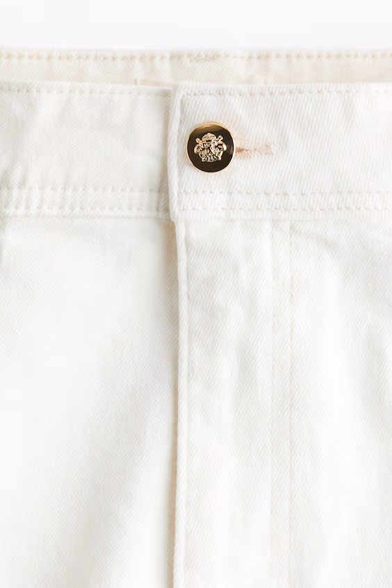 Джинсы широкие с высокой талией