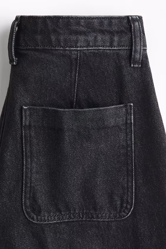 Джинсы широкие с высокой линией талии