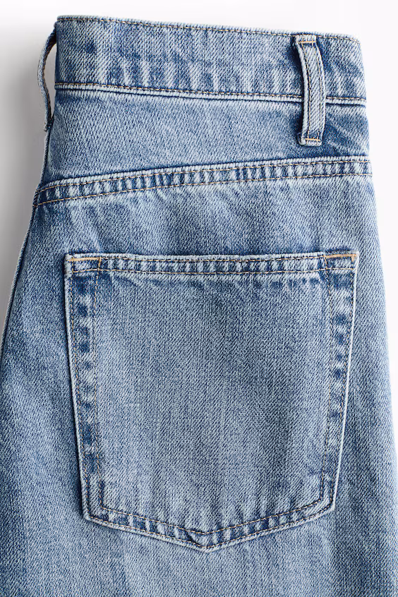 Джинсы баррель высокие по щиколотку