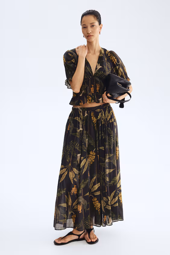 Юбка свободного кроя из вискозного микса