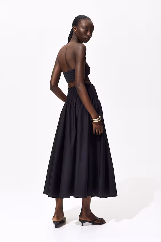 Юбка с утяжкой на поясе