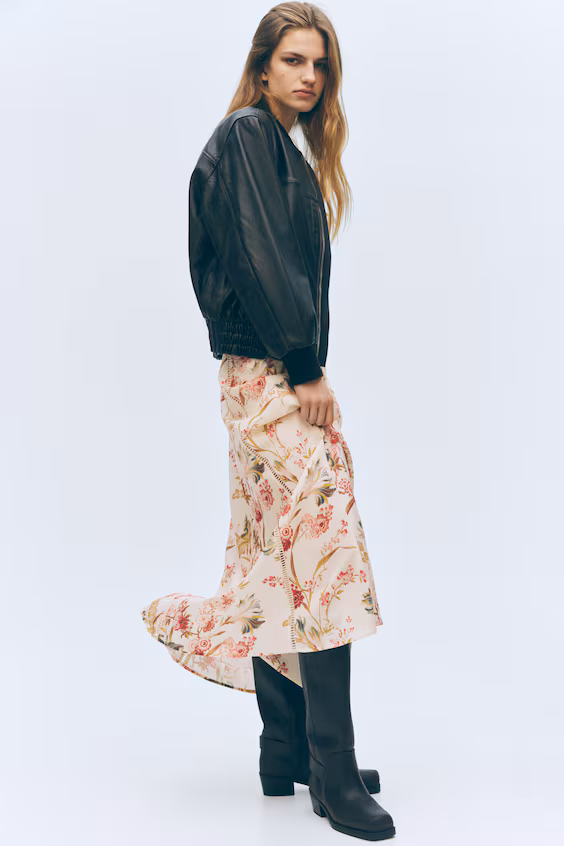 Юбка из смесового льна