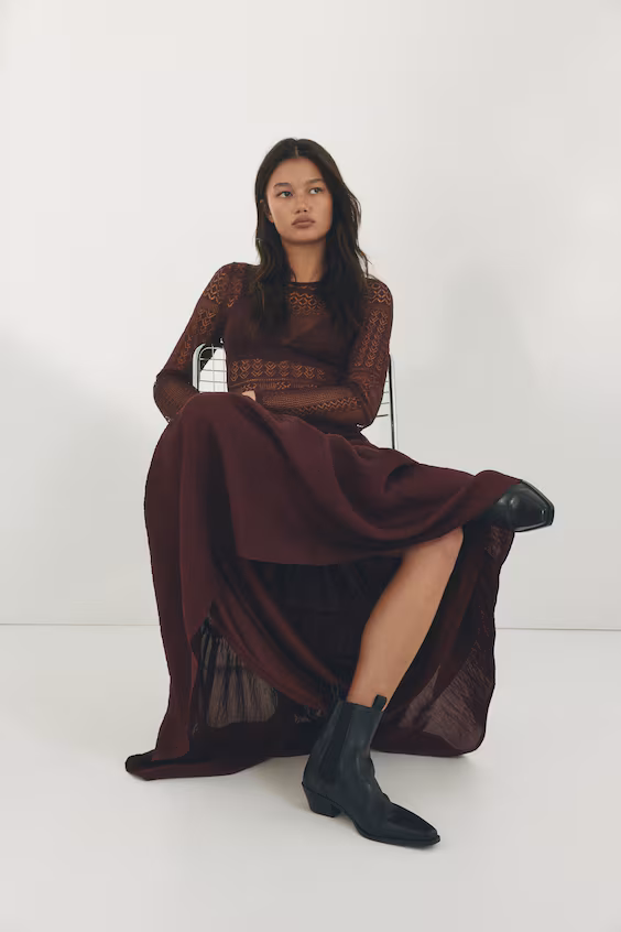 Юбка-трапеция из крепа