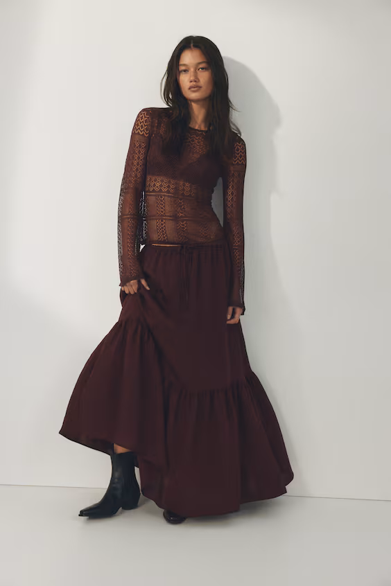 Юбка-трапеция из крепа