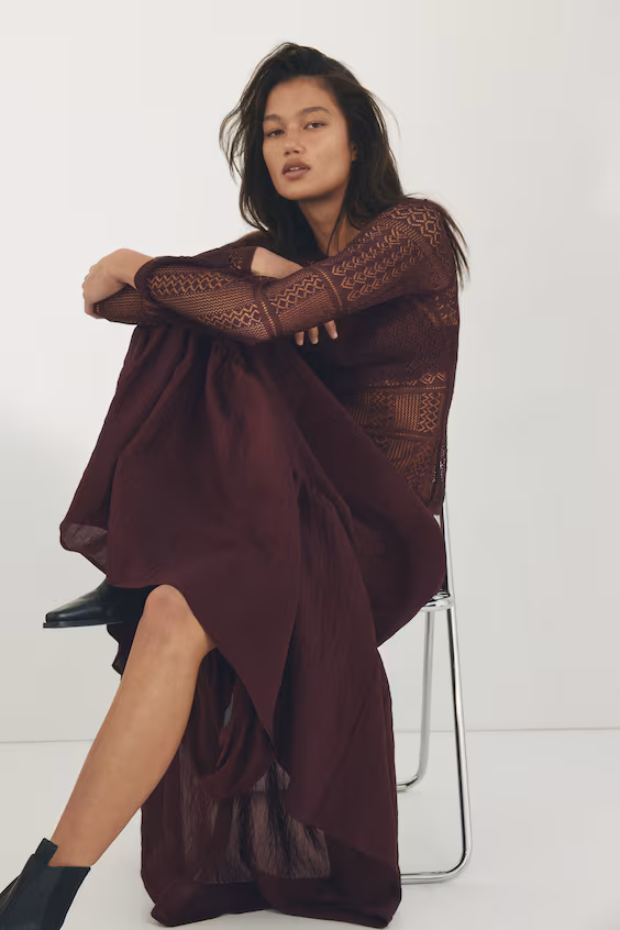 Юбка-трапеция из крепа