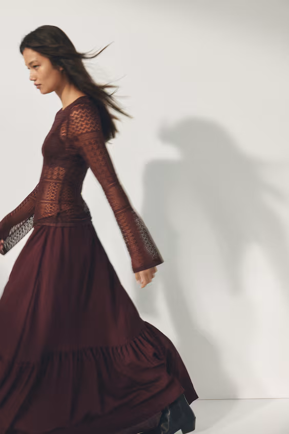 Юбка-трапеция из крепа