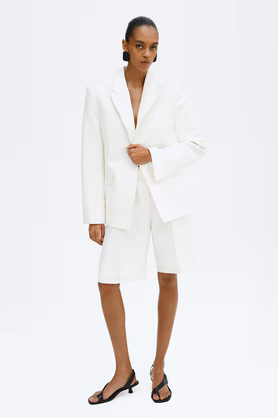 Бермуды из смеси льна