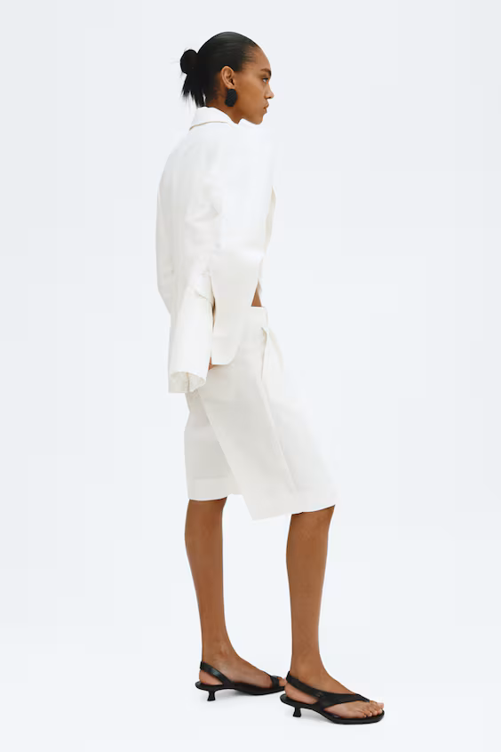 Бермуды из смеси льна