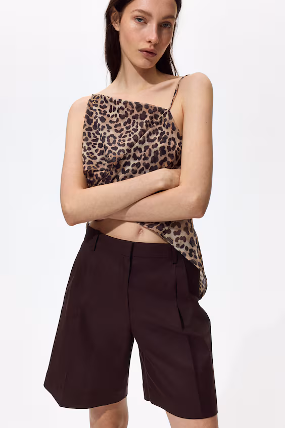 Классические шорты из смеси льна