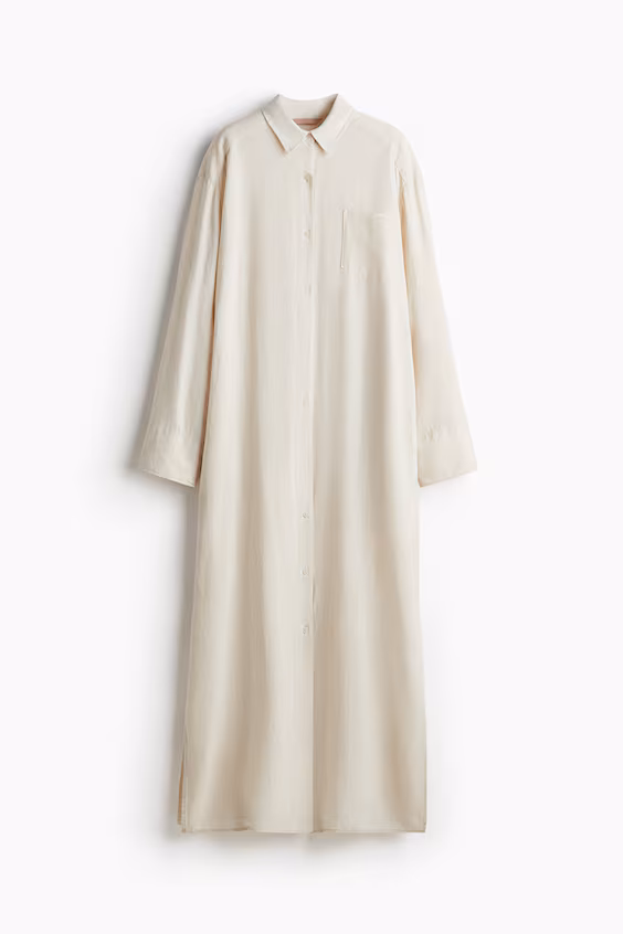 Халат-рубашка из льняной смеси