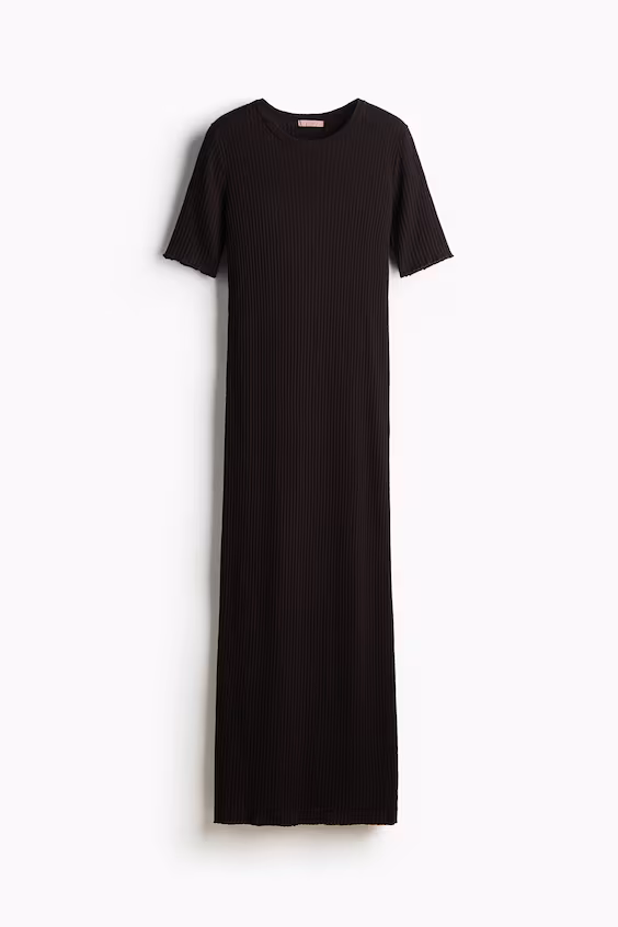 Платье-футболка из рубчиковой ткани