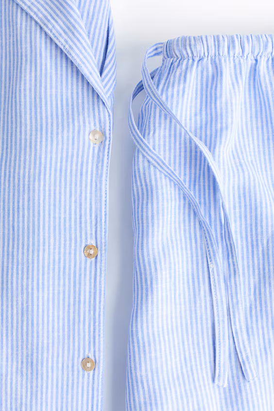 Пижама из смеси льна