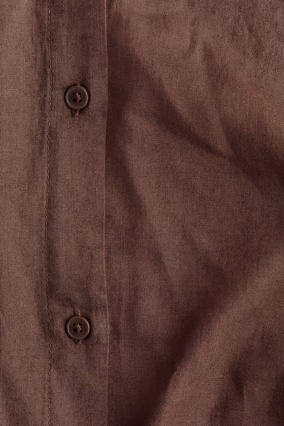 Рубашечное платье из смесового льна