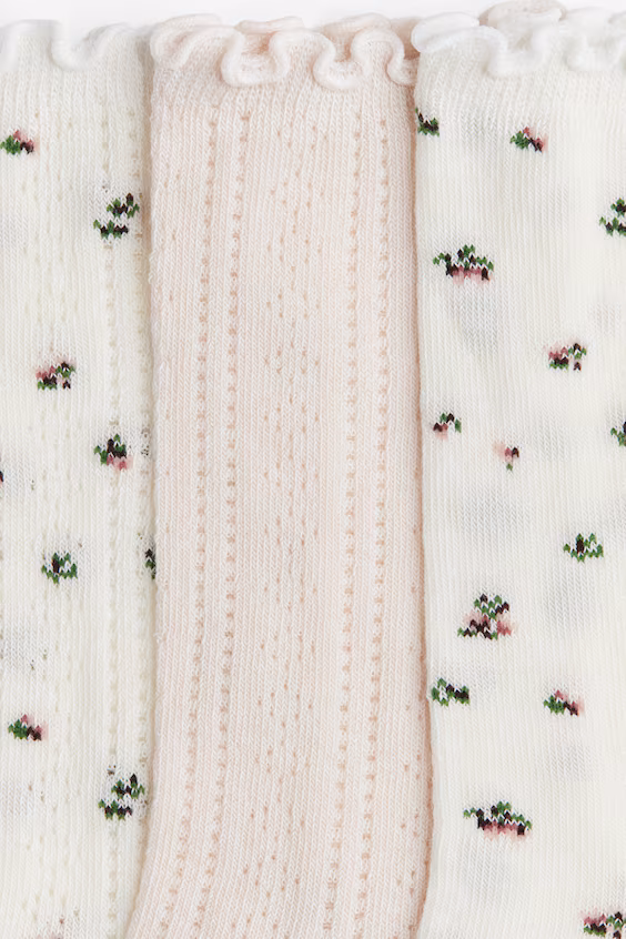 Комплект из 3 пар носков с вязаным узором