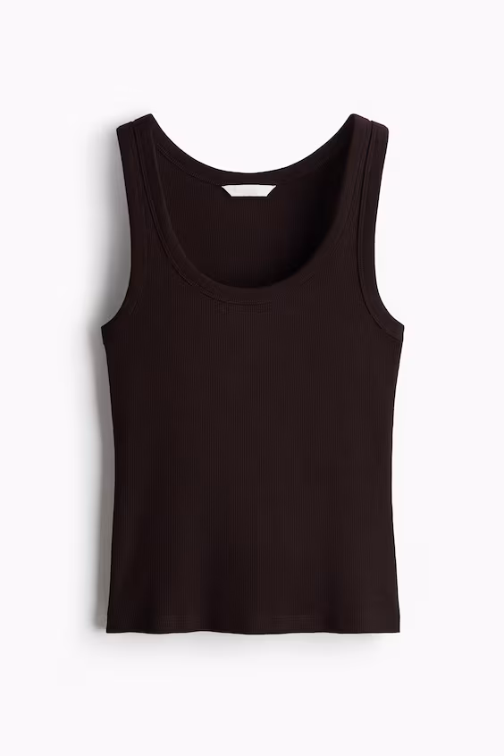 Топ без рукавов в рубчик