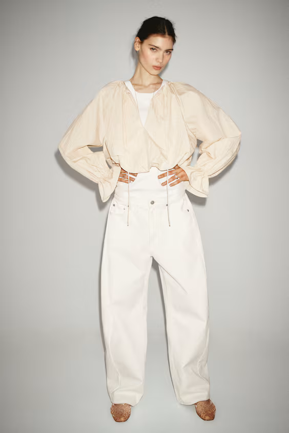 Рубашка с фактурным узором в рубчик