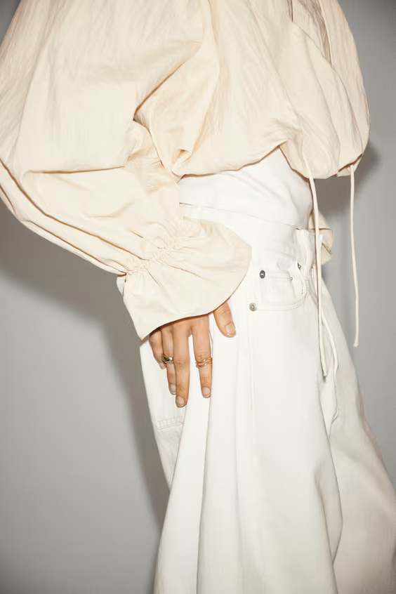 Рубашка с фактурным узором в рубчик