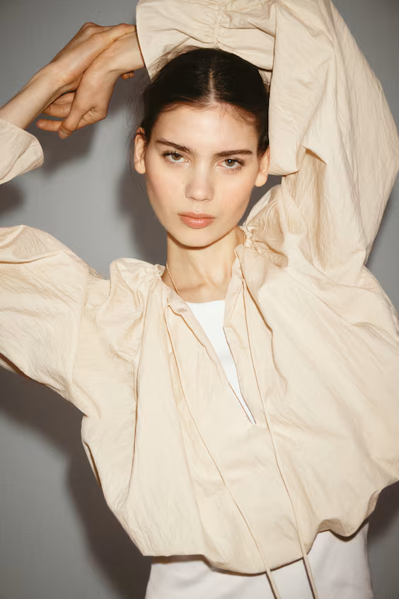 Рубашка с фактурным узором в рубчик