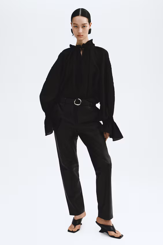 Рубашка с вышивкой из смеси льна