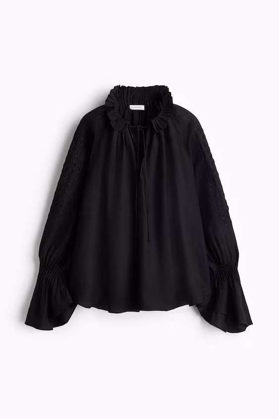 Рубашка с вышивкой из смеси льна