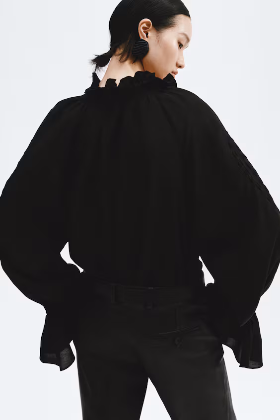 Рубашка с вышивкой из смеси льна