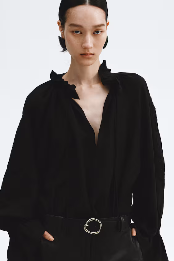 Рубашка с вышивкой из смеси льна