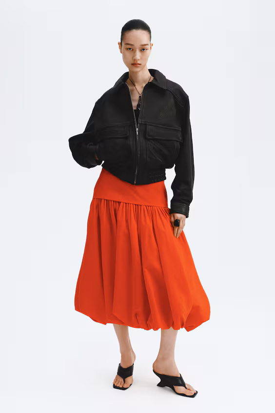 Складная юбка-миди