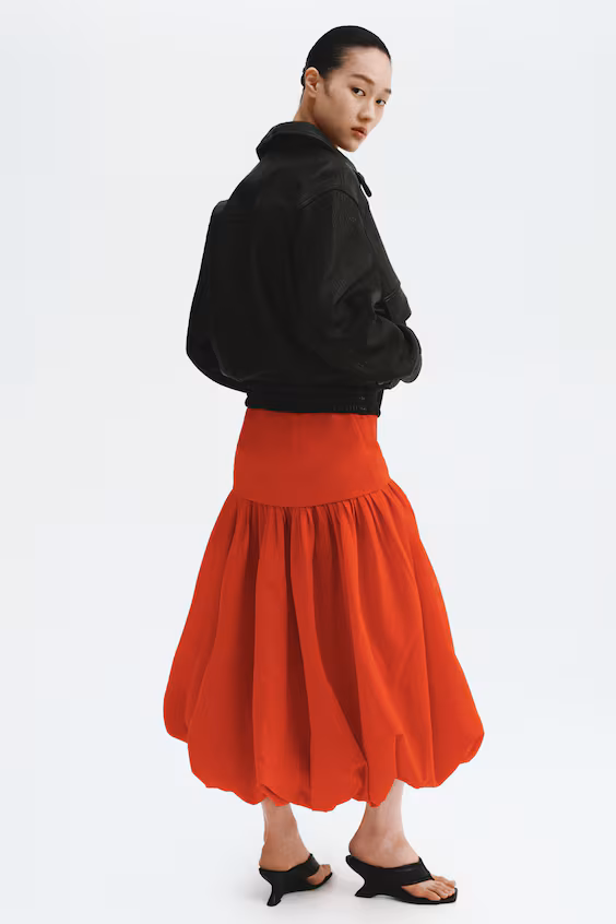 Складная юбка-миди