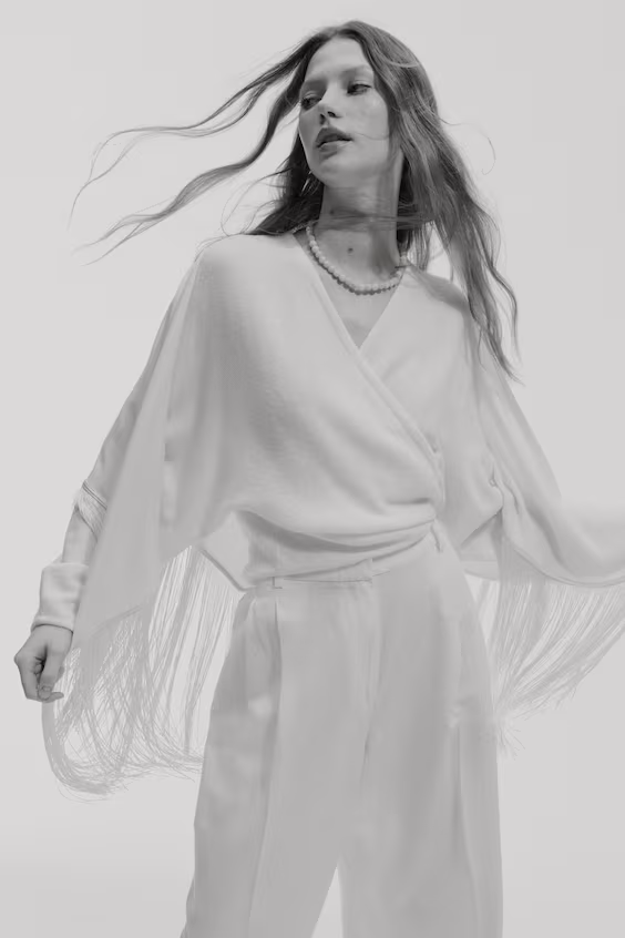 Платок с бахромой h&m