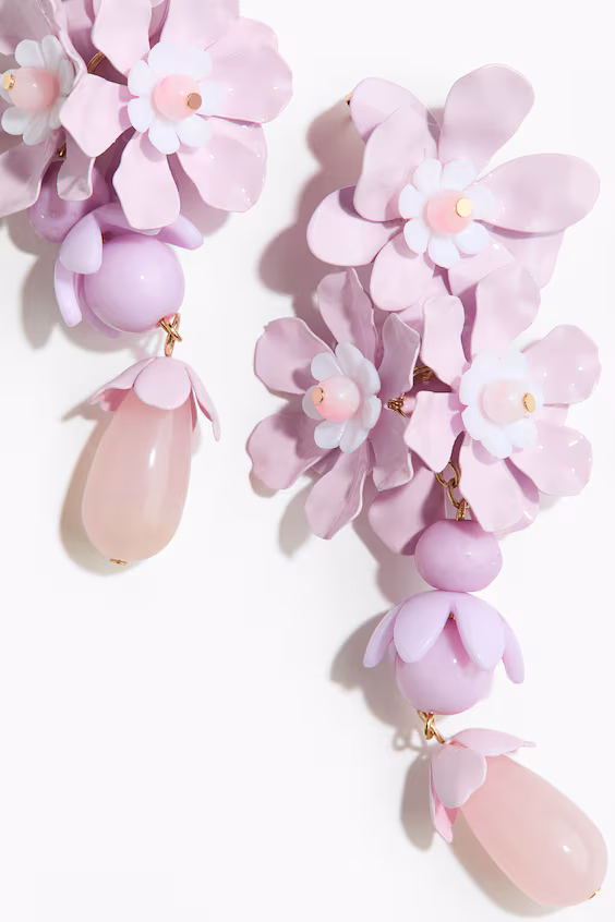 Серьги с цветком