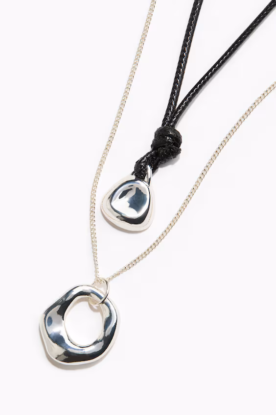 Двухрядное колье с подвесками