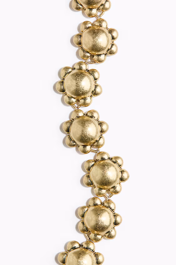 Широкое ожерелье в цветочном стиле