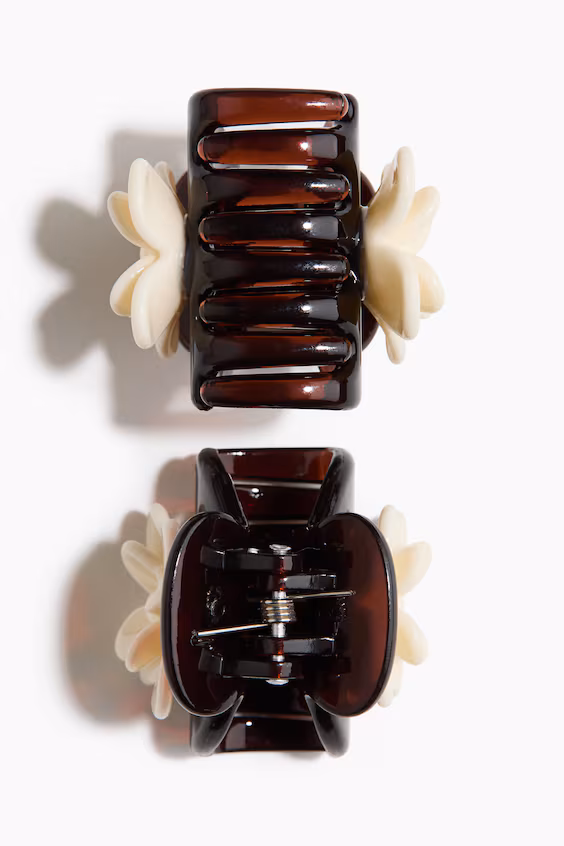 Пакет из 2 заколок для волос с цветочным украшением