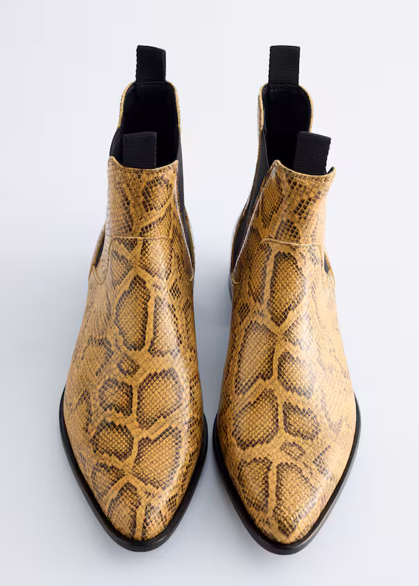 Ботинки челси из кожи с узким носком