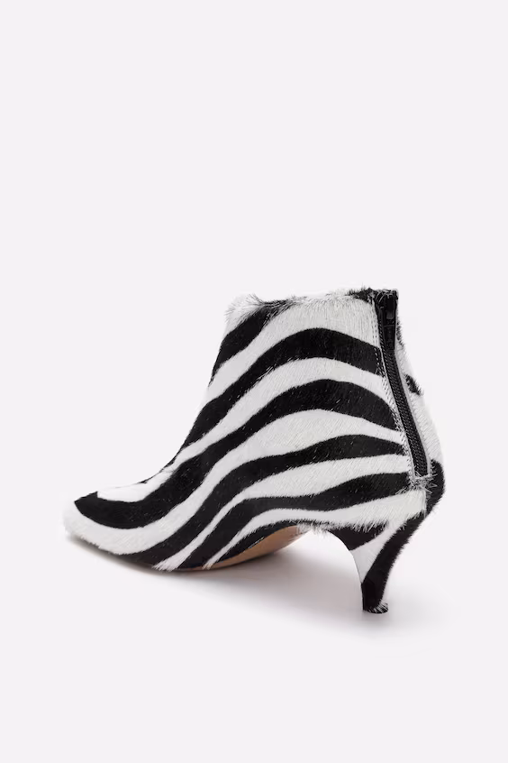Ботильоны в полоску зебра