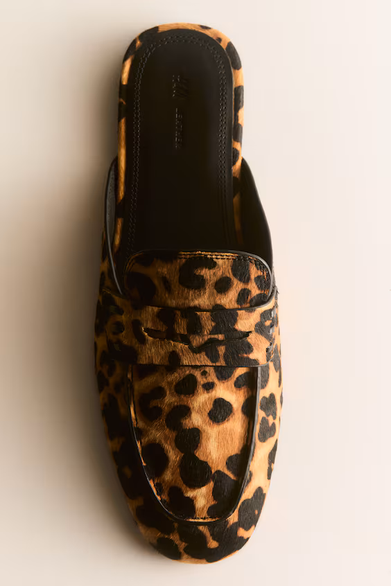 Лоферы без пятки из кожи