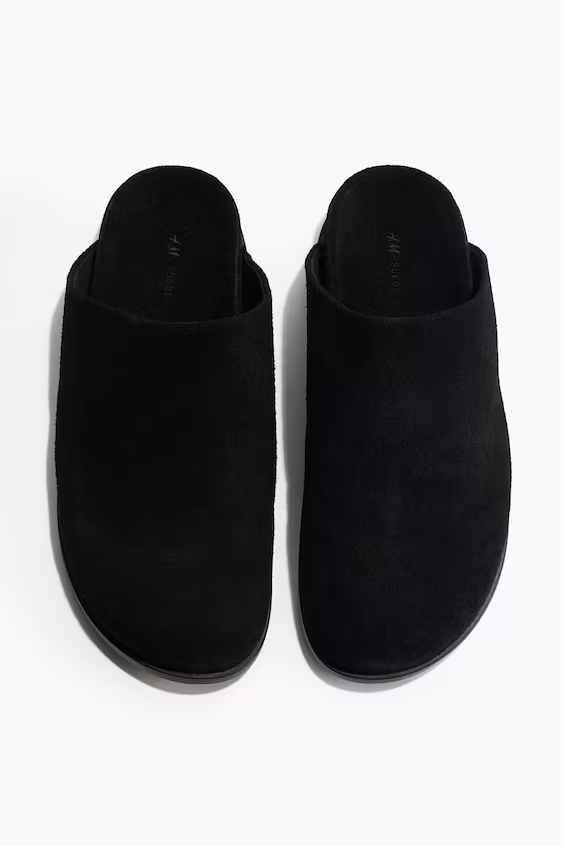 Мюли в замше с подошвами