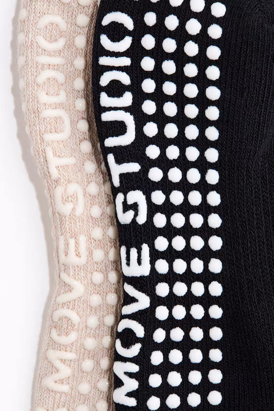 Набор из 2 пар антистепных носков для йоги