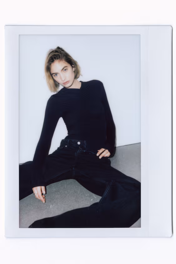 Боди на запах с драпировкой