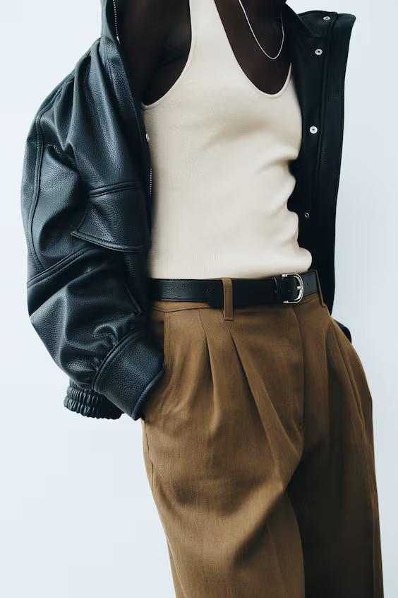 Классические брюки из смеси льна