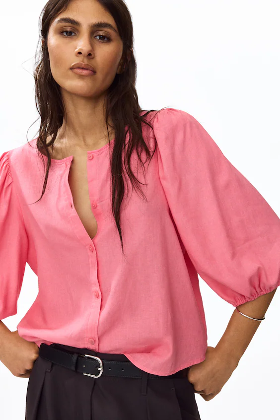 Топ из смеси льна