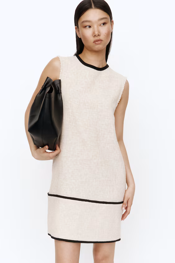 Платье без рукавов из смеси льна