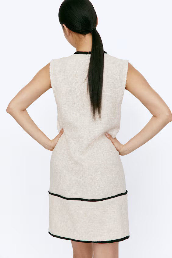 Платье без рукавов из смеси льна