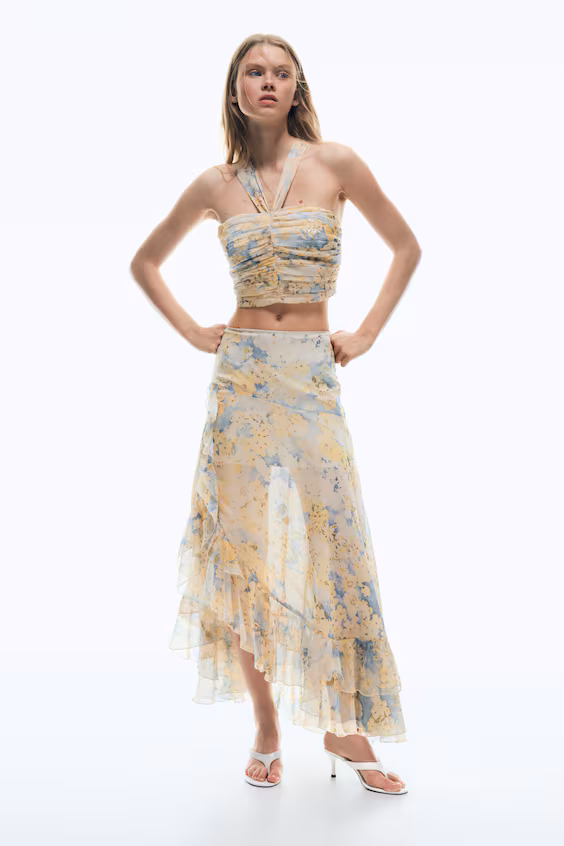 Юбка с оборкой