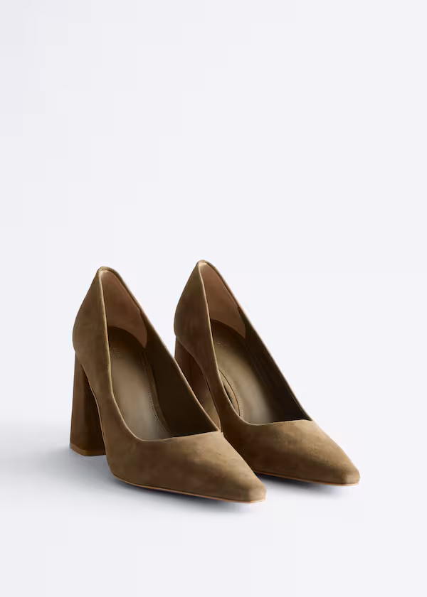 Туфли на танкетке из замши