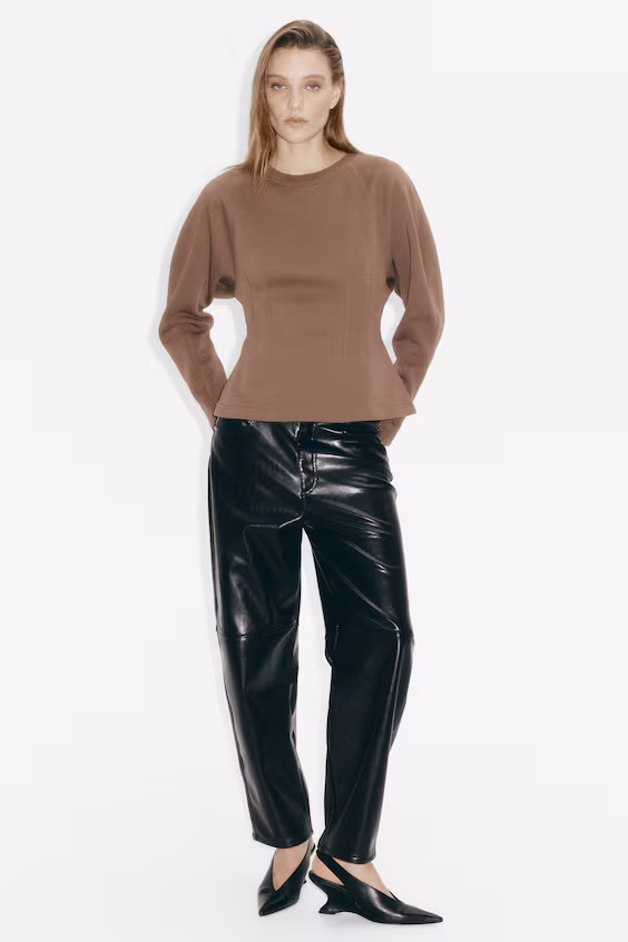 Свитшот с завышенной талией