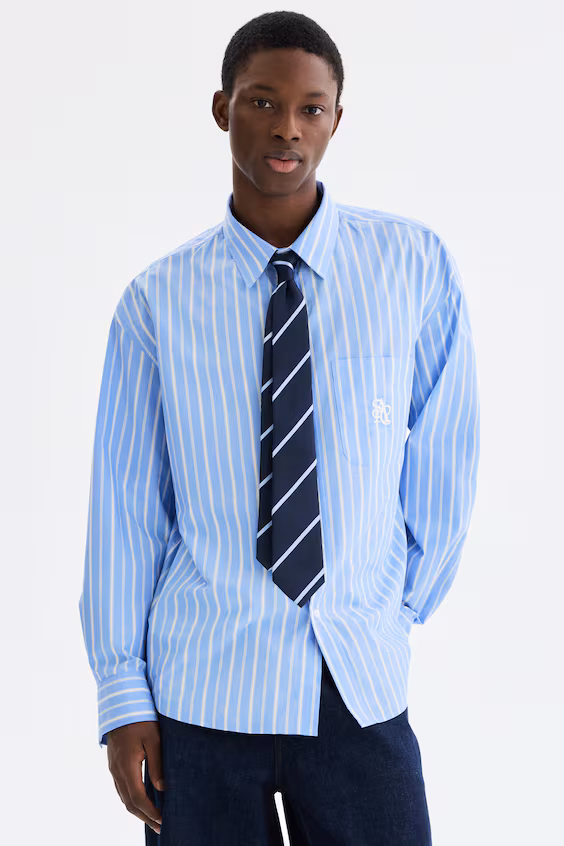 Рубашка из поплина свободного кроя