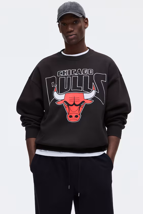 Свитшот с принтом oversized fit