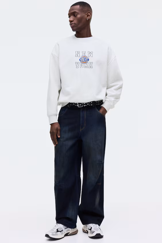 Свитшот с принтом oversized fit