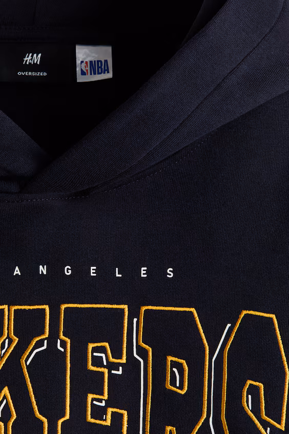 Худи с капюшоном и принтом oversized fit